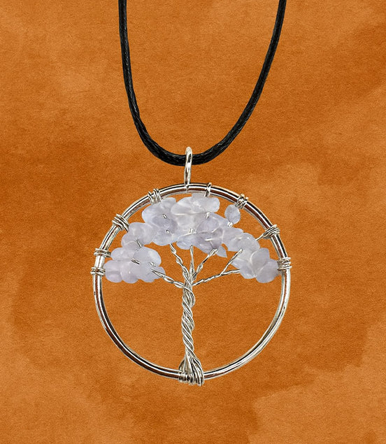 Tree of Life Pendant - Rock Crystal