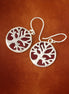 Tree of Life Silver Earrings 15mm – Coral Effect