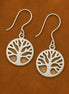 Tree of Life Silver Earrings 15mm – Mother of Pearl
