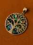 Tree of Life Silver Pendant 30mm – Abalone