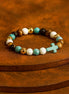 Turquoise Cross Royal Beads Gemstone Bracelet – Boho Jewelry