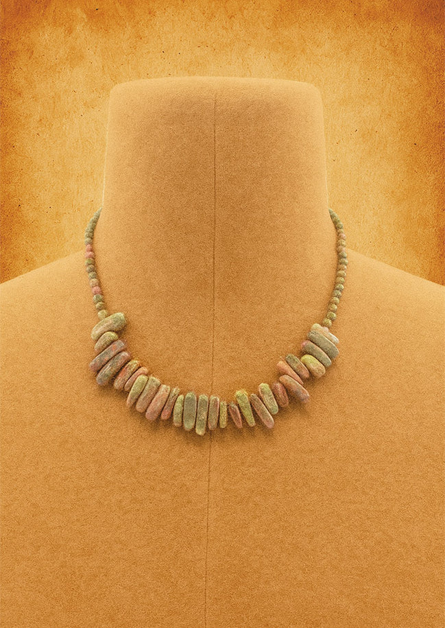 Unakite Gemstone Necklace – Longstone Design