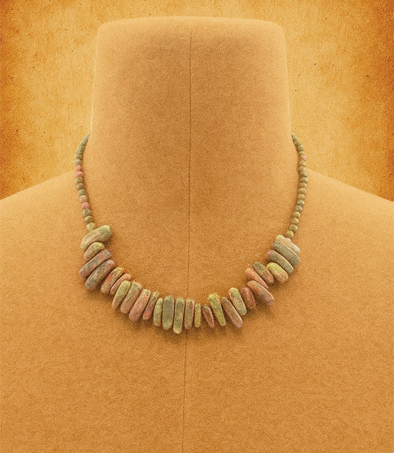 Unakite Gemstone Necklace – Longstone Design