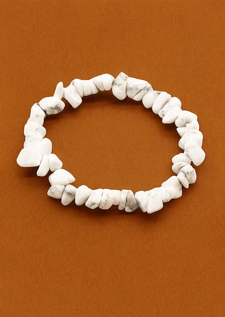 White Jasper Chipstone Bracelet – Calming Natural Stone