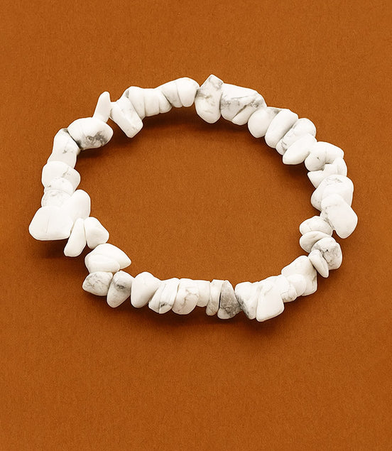 White Jasper Chipstone Bracelet – Calming Natural Stone