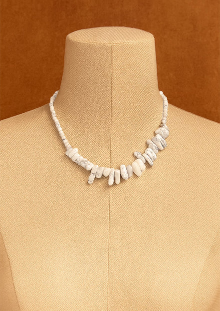 White Jasper Gemstone Necklace – Longstone Design