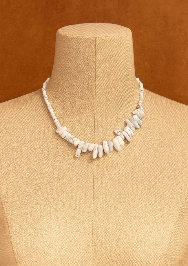 White Jasper Gemstone Necklace – Longstone Design