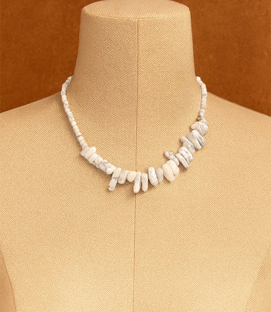 White Jasper Gemstone Necklace – Longstone Design