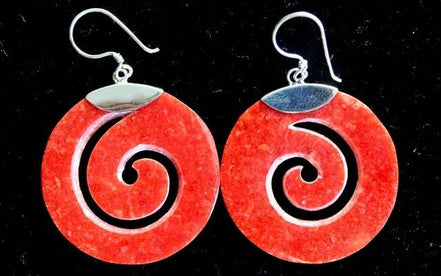 925 Silver Earrings – Scroll Design