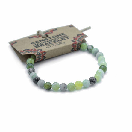 Gemstone Manifestation Bracelet – Olive Jade Healing