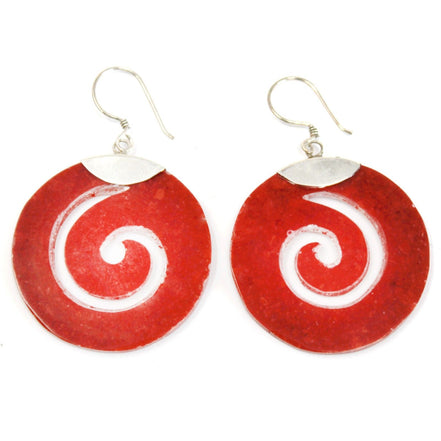 925 Silver Earrings – Scroll Design