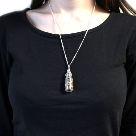 Bottled Gemstones Necklace – Tiger Eye