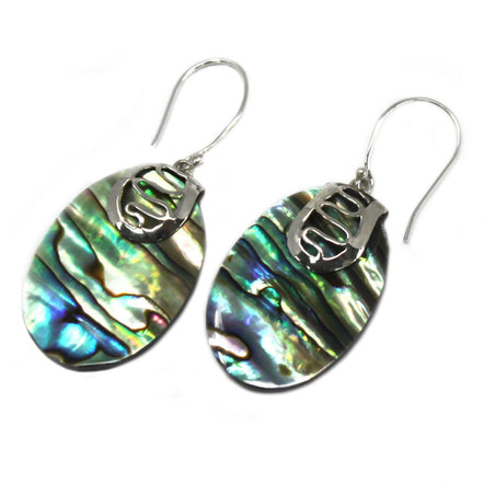 Shell & Silver Earrings for Women – Abalone Design