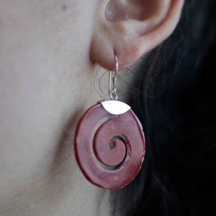 925 Silver Earrings – Scroll Design