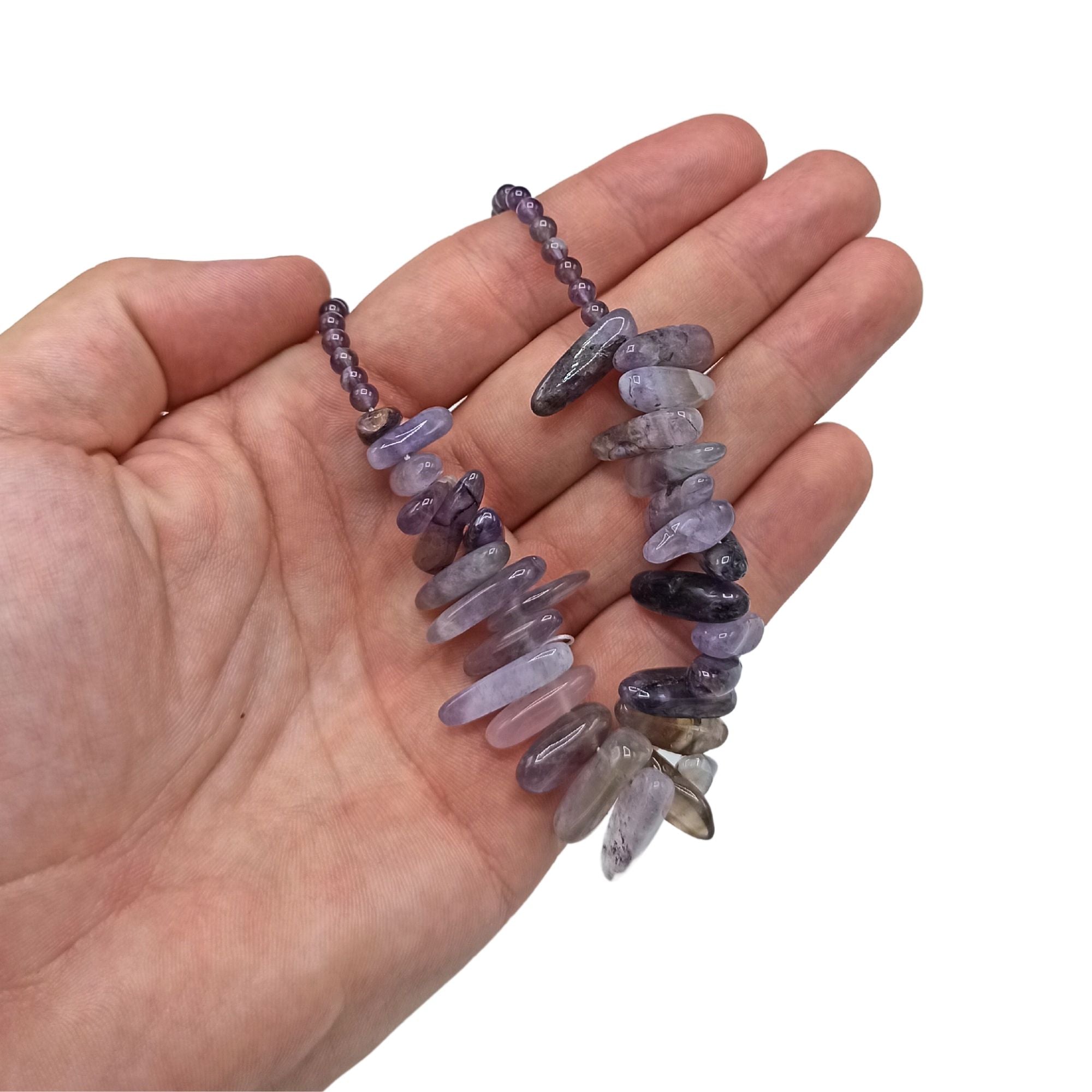 Amethyst Gemstone Necklace – Longstone Pendant Design