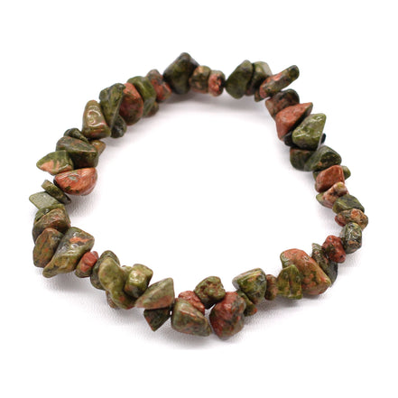 Green Jasper Chipstone Bracelet – Grounding Natural Stone