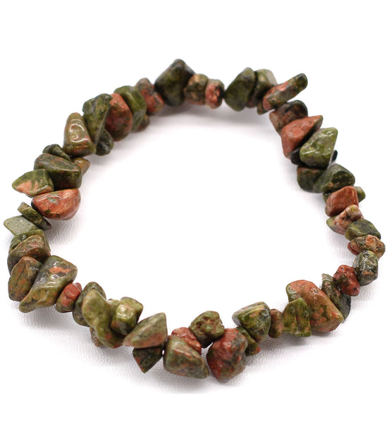 Green Jasper Chipstone Bracelet – Grounding Natural Stone
