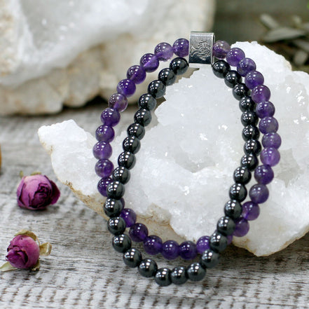 Magnetic Gemstone Bracelet – Amethyst