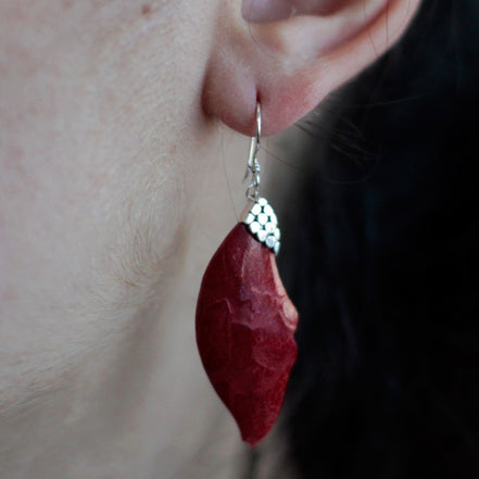925 Silver Earrings – Leaf Drop