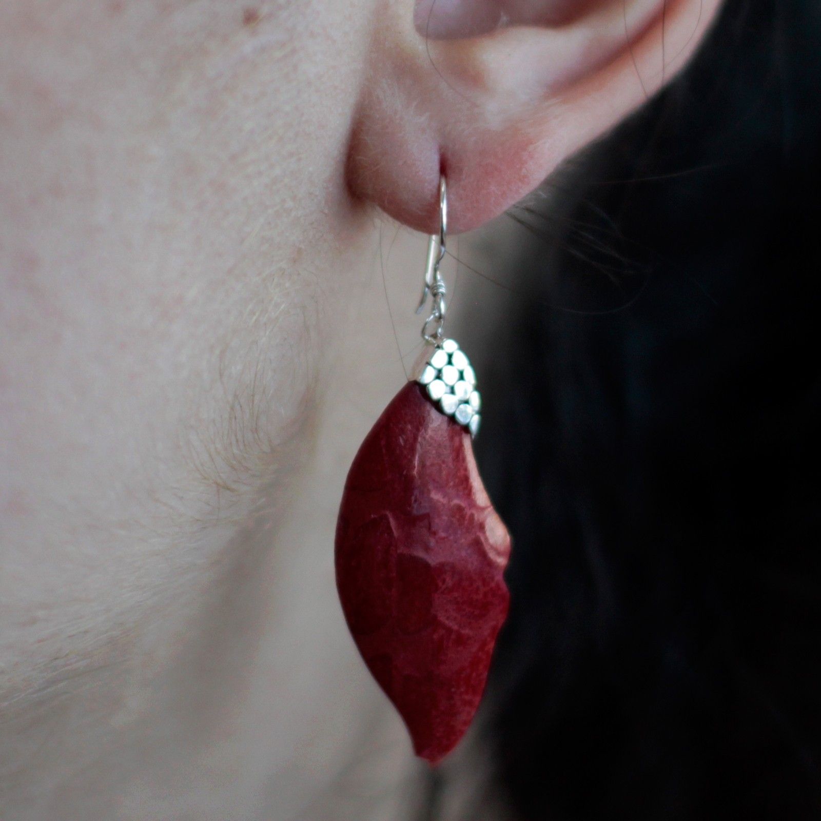 925 Silver Earrings – Leaf Drop