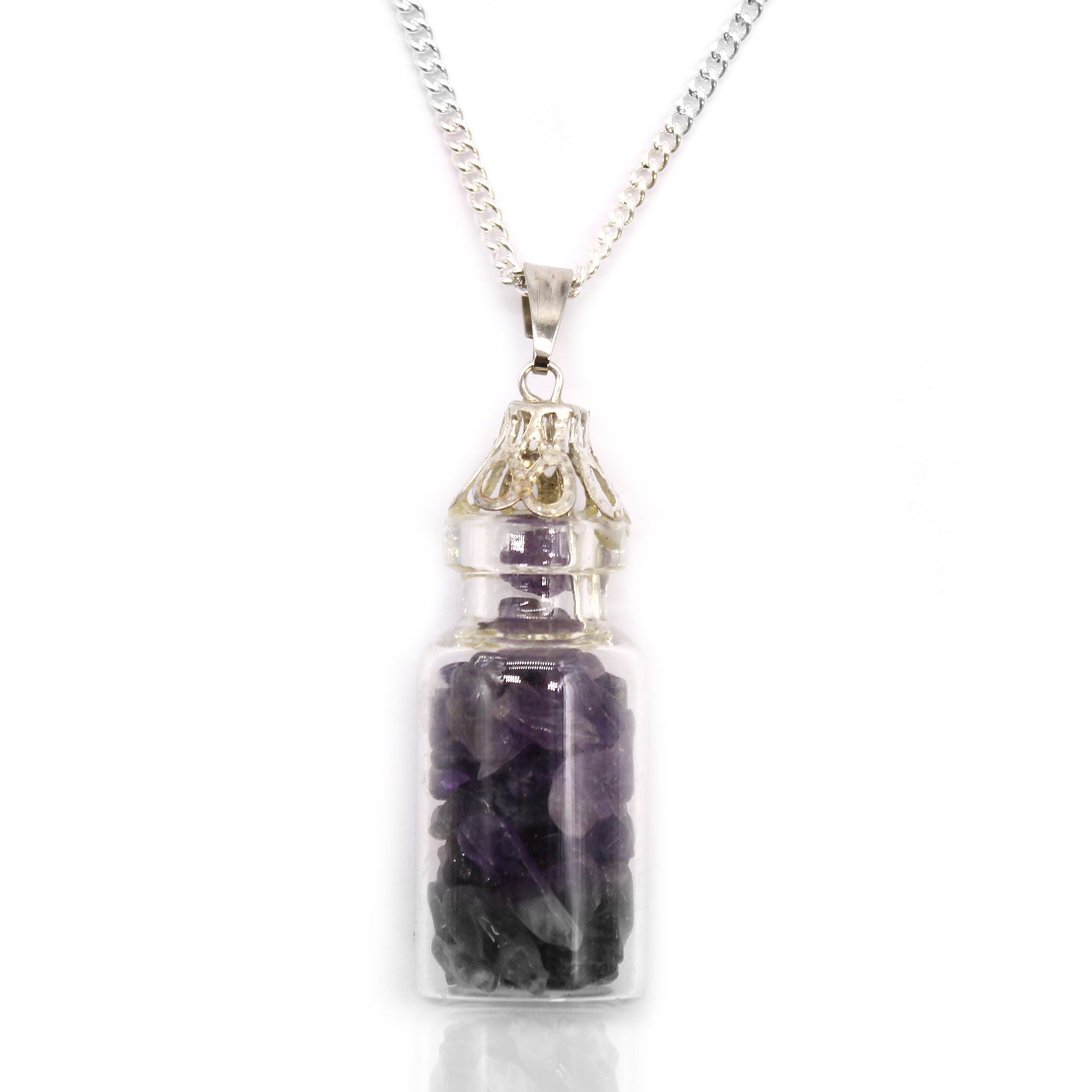 Bottled Gemstones Necklace – Amethyst