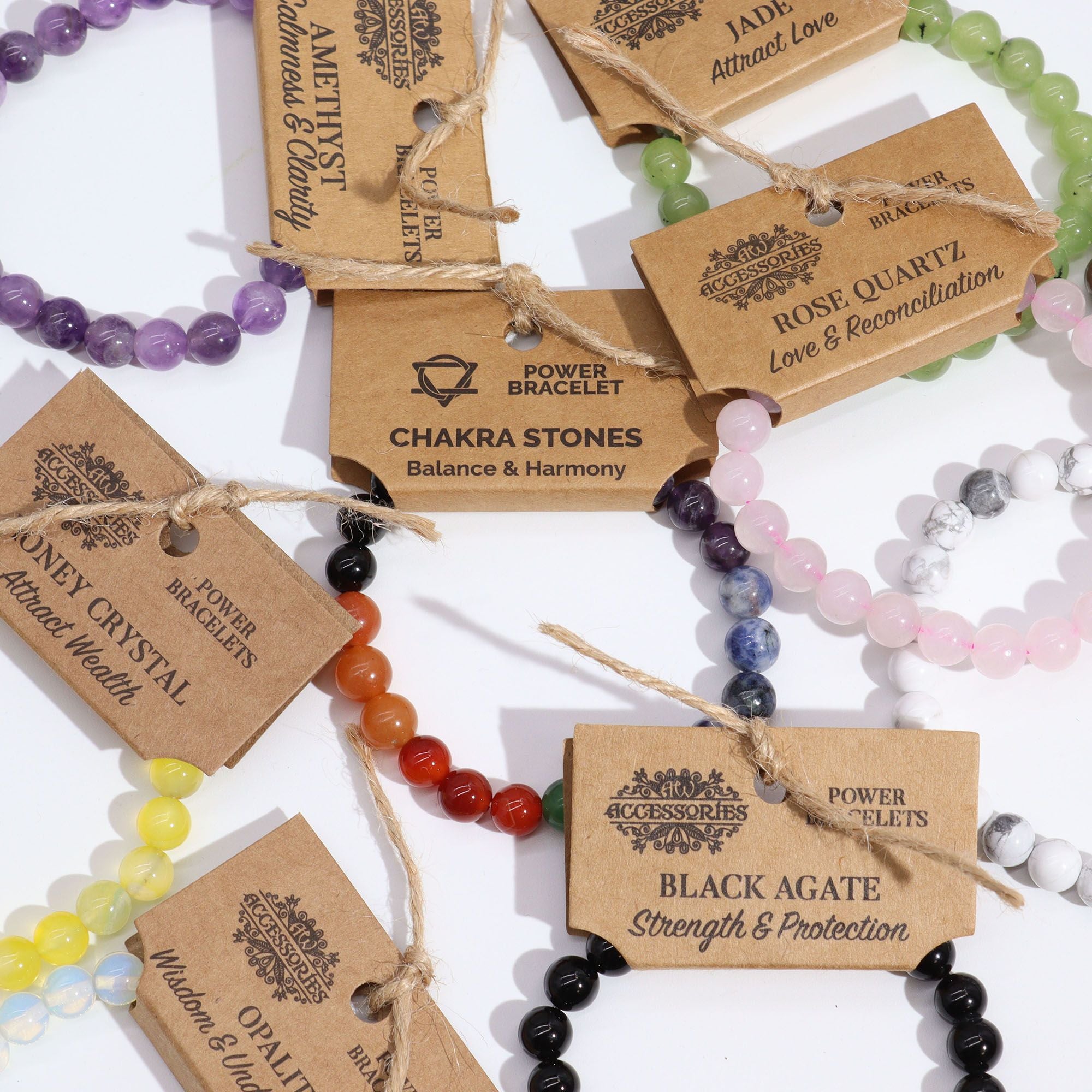 Power Bracelet – Black Agate Natural Gemstone