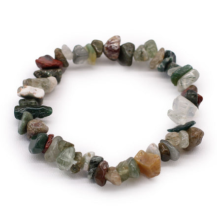 Moss Agate Chipstone Bracelet – Natural Healing Stone