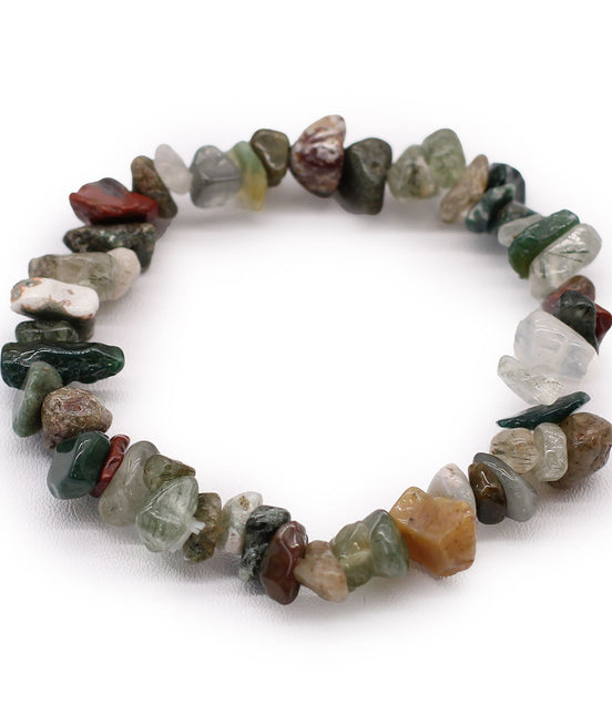 Moss Agate Chipstone Bracelet – Natural Healing Stone