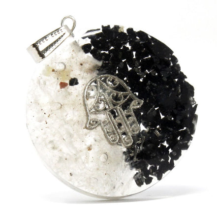 Orgonite Power Pendant – Good & Evil – Hamsa
