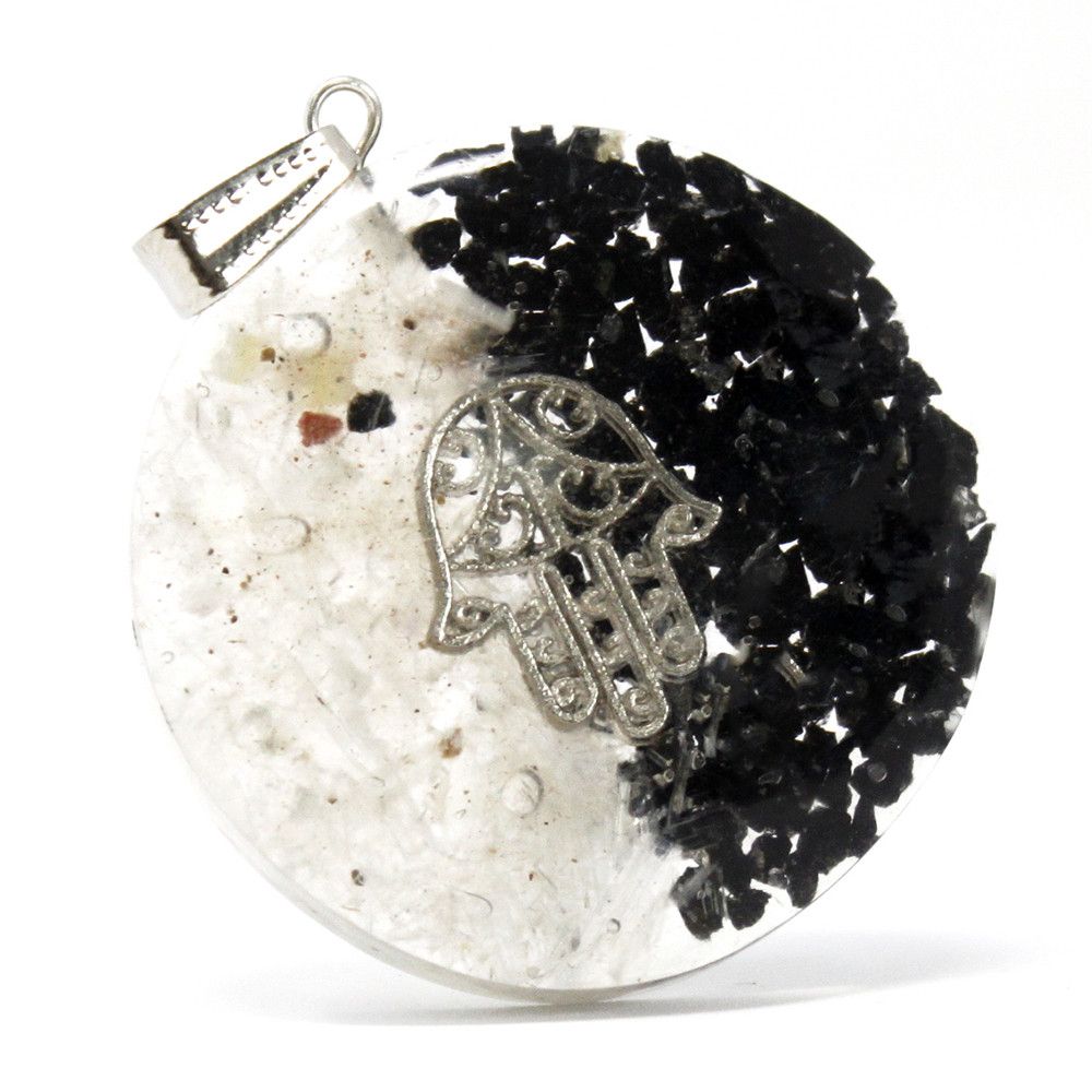 Orgonite Power Pendant – Good & Evil – Hamsa
