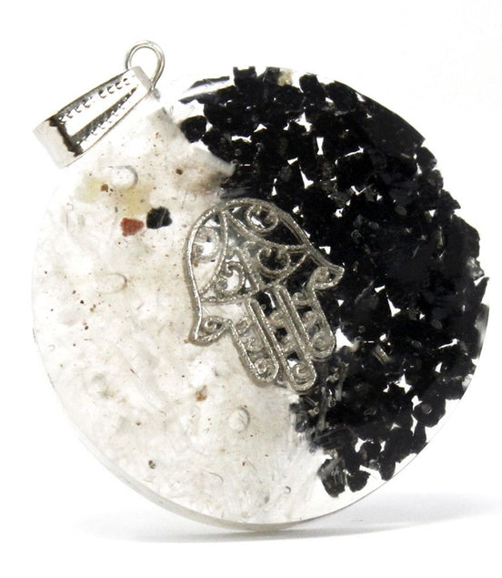 Orgonite Power Pendant – Good & Evil – Hamsa