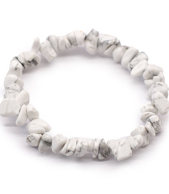 White Jasper Chipstone Bracelet – Calming Natural Stone