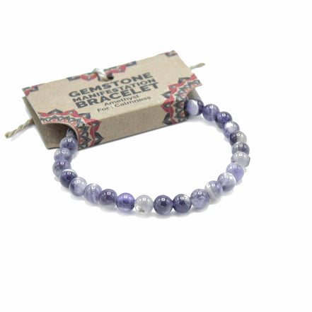 Gemstone Manifestation Bracelet – Amethyst Calmness