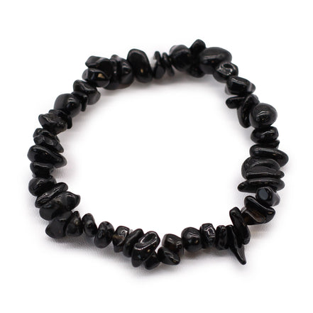 Black Agate Chipstone Bracelet – Protective Natural Stone
