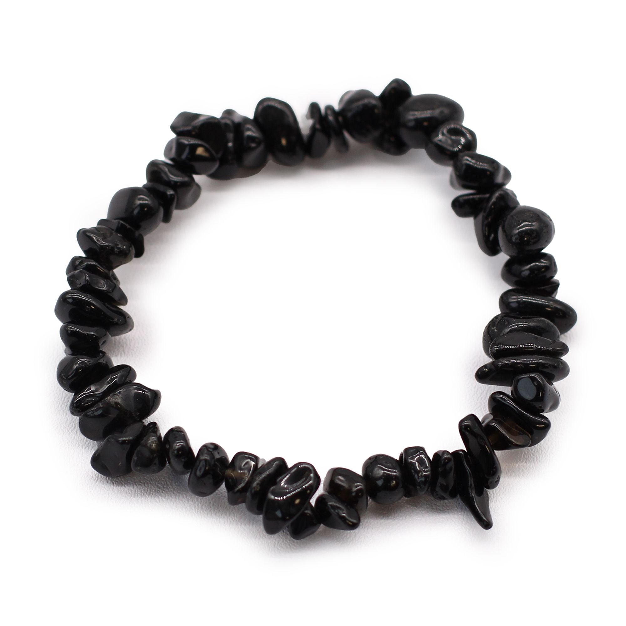 Black Agate Chipstone Bracelet – Protective Natural Stone