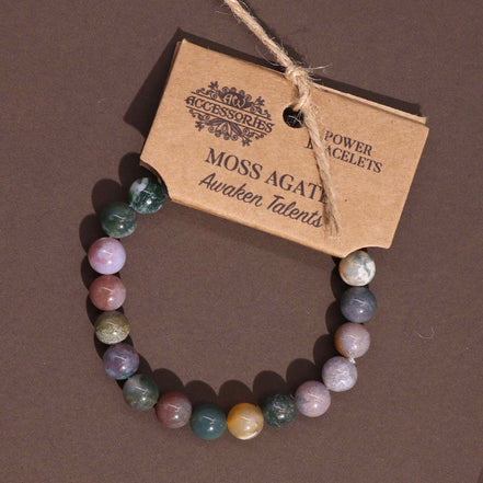 Power Bracelet – Moss Agate Natural Gemstone