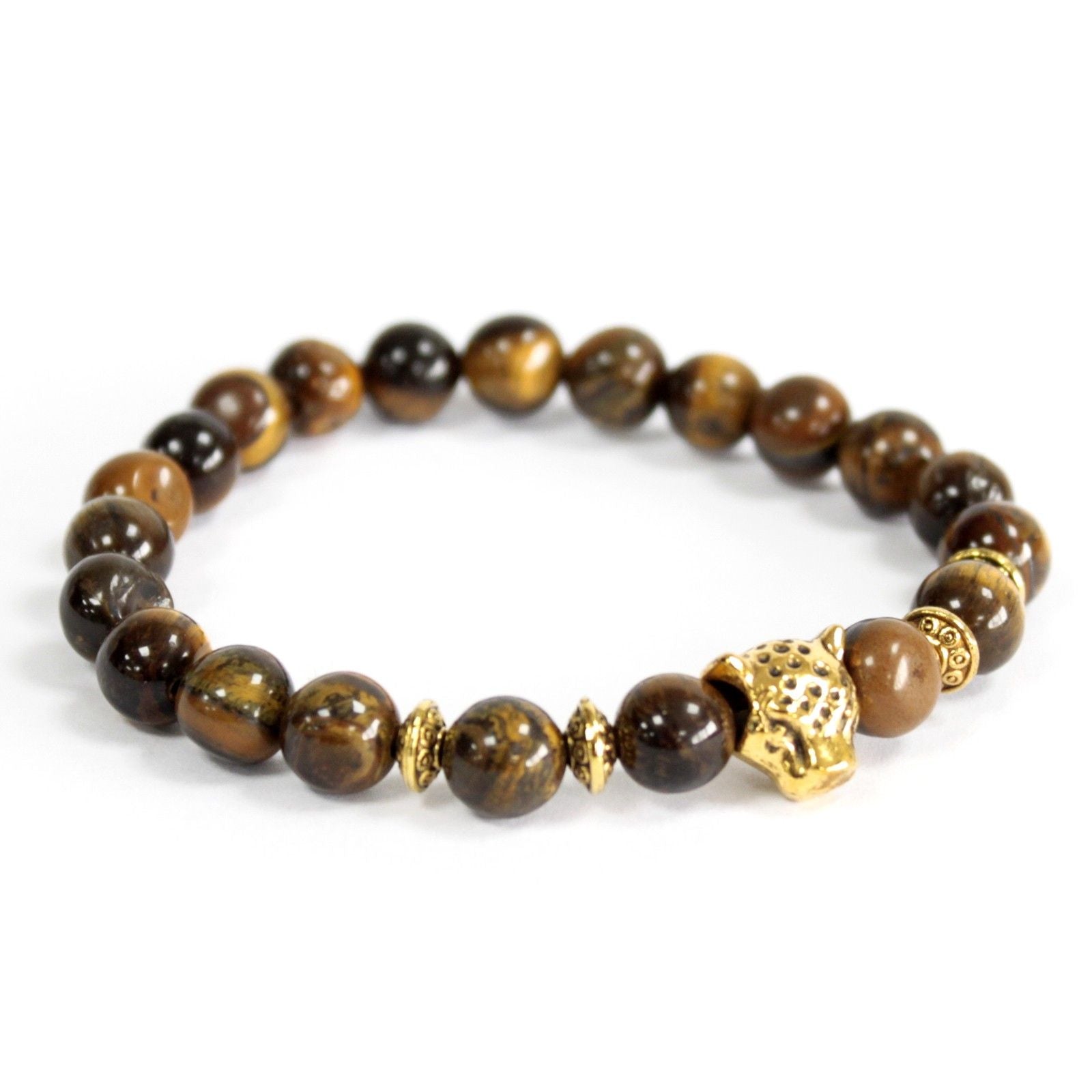 Gold Tiger Eye Gemstone Bracelet – Boho Jewelry