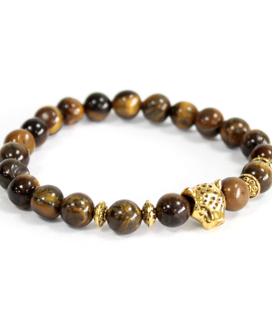 Gold Tiger Eye Gemstone Bracelet – Boho Jewelry