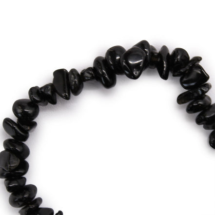 Black Agate Chipstone Bracelet – Protective Natural Stone