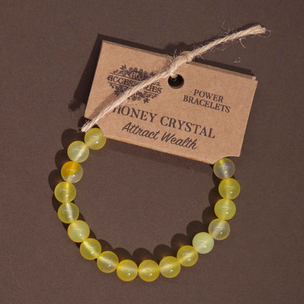Power Bracelet – Honey Crystal Natural Gemstone