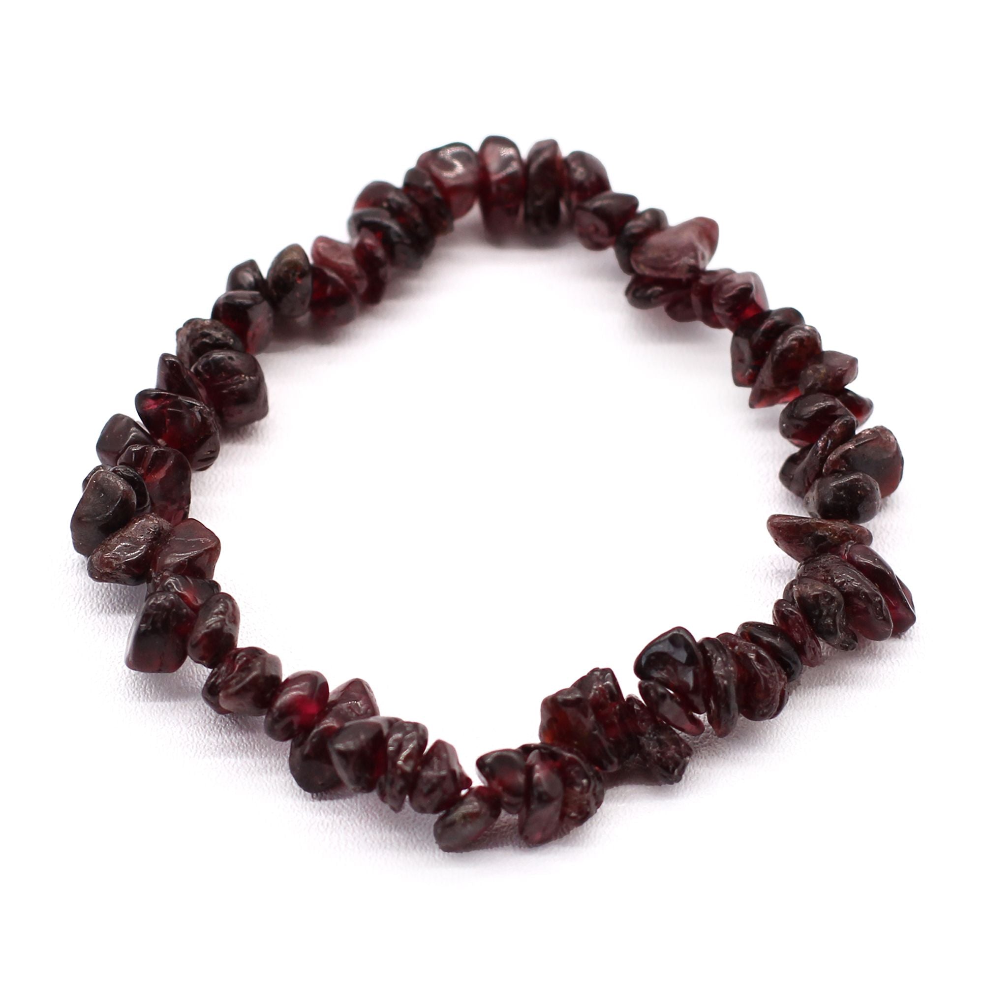 Blood Garnet Chipstone Bracelet – Polished Natural Stones