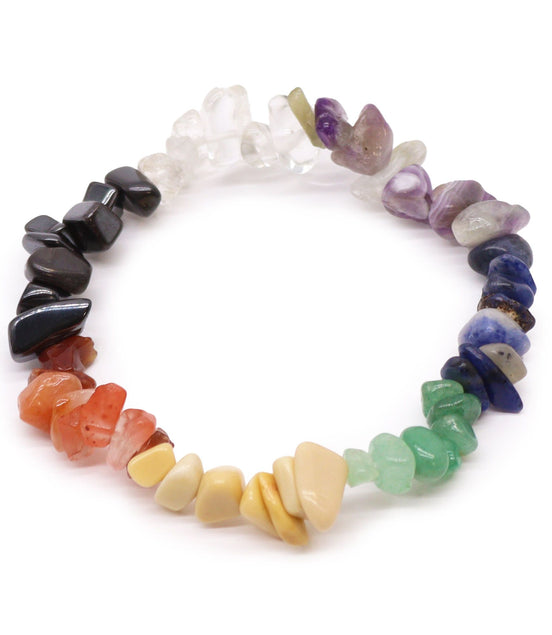 Chakra Stones Chipstone Bracelet – Healing Gemstone Design