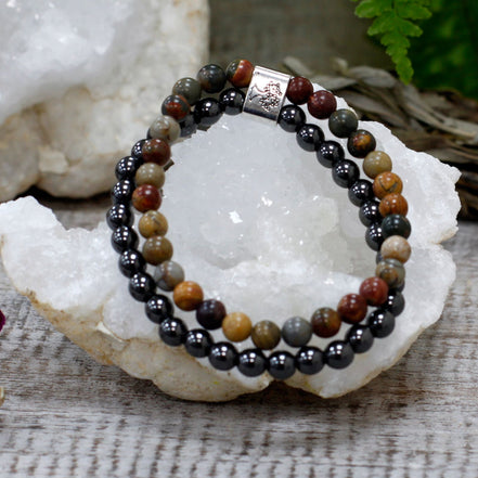 Magnetic Gemstone Bracelet – Picasso Jasper
