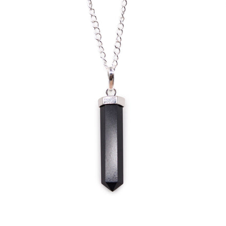 Gemstone Classic Point Pendant – Black Agate