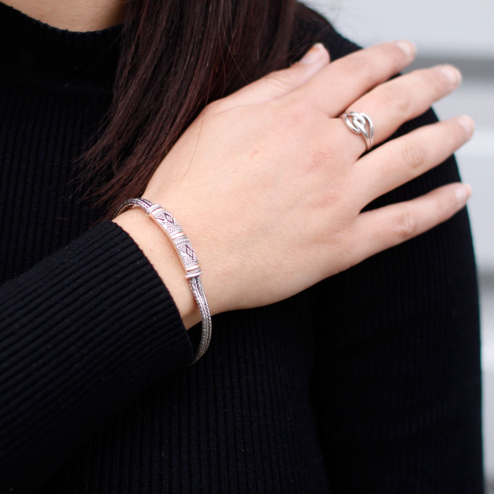 Silver & Gold Bracelet – Unisex Single Chain