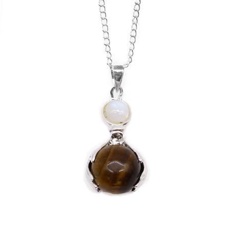 Gemstone Healing Hands Pendant – Tiger Eye