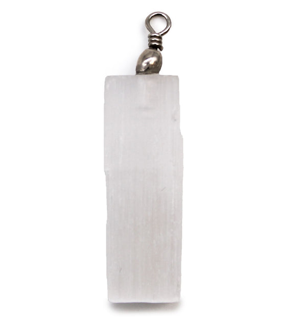Selenite Natural Pendant – Sterling Silver Necklace Handmade