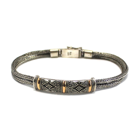 Silver & Gold Bracelet – Unisex Single Chain