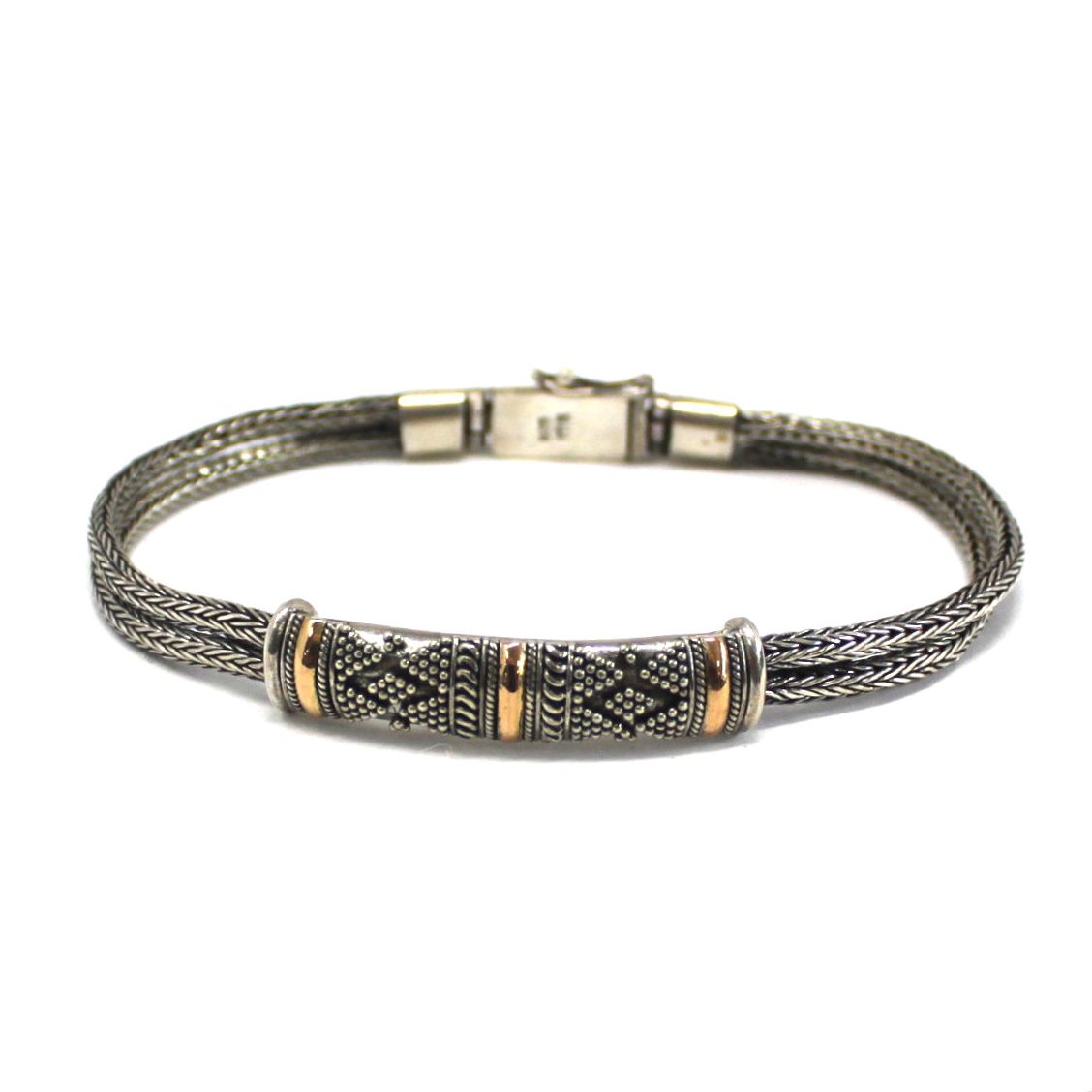 Silver & Gold Bracelet – Unisex Single Chain