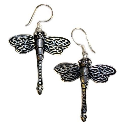 Silver Earrings for Women – Dragonfly Design